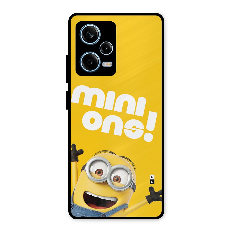 Happy Minion Metal Back Case for Redmi Note 12 Pro