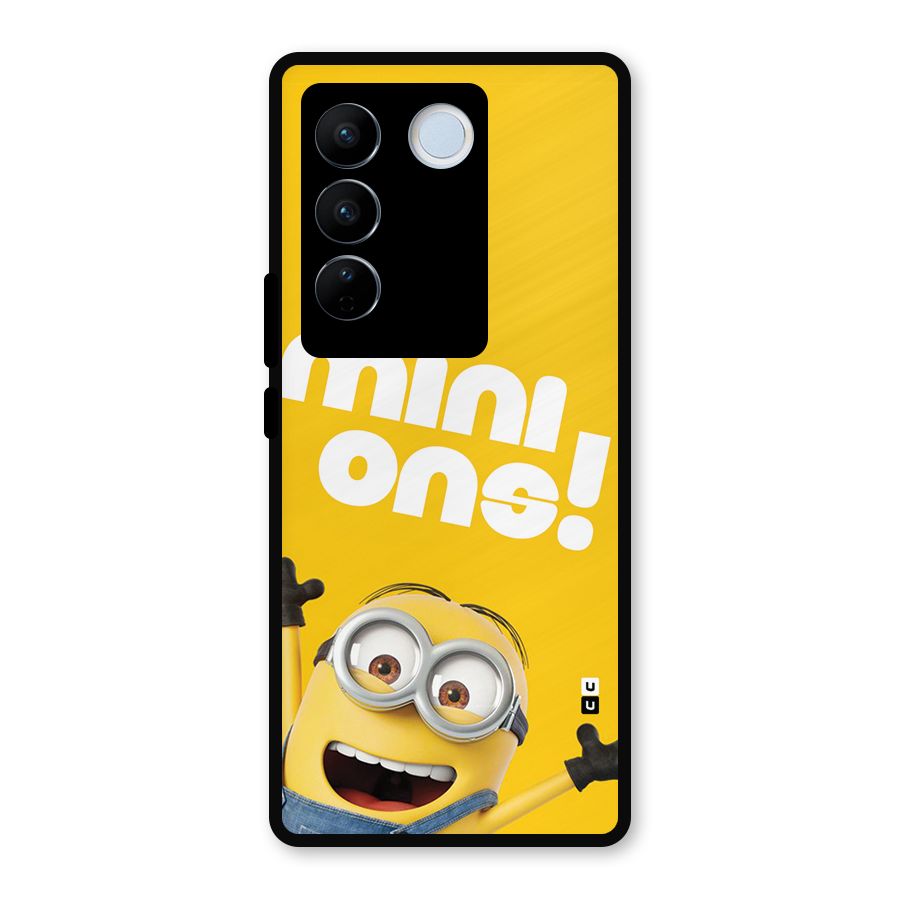 Happy Minion Metal Back Case for Vivo V27