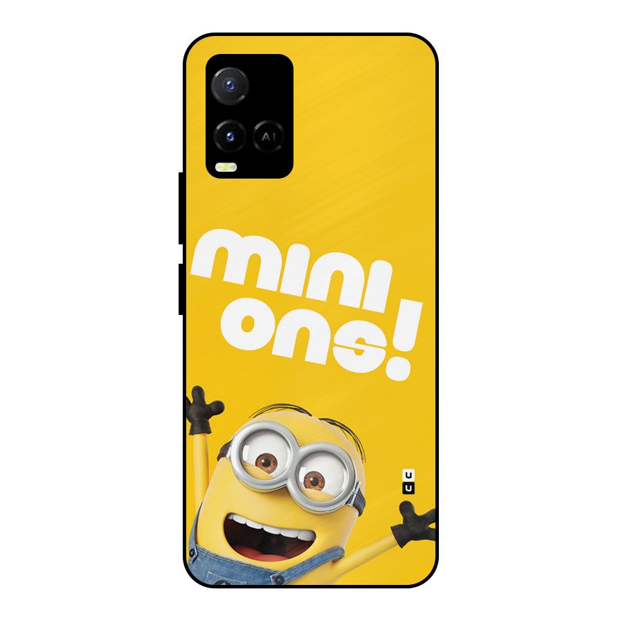 Happy Minion Metal Back Case for Vivo Y21G