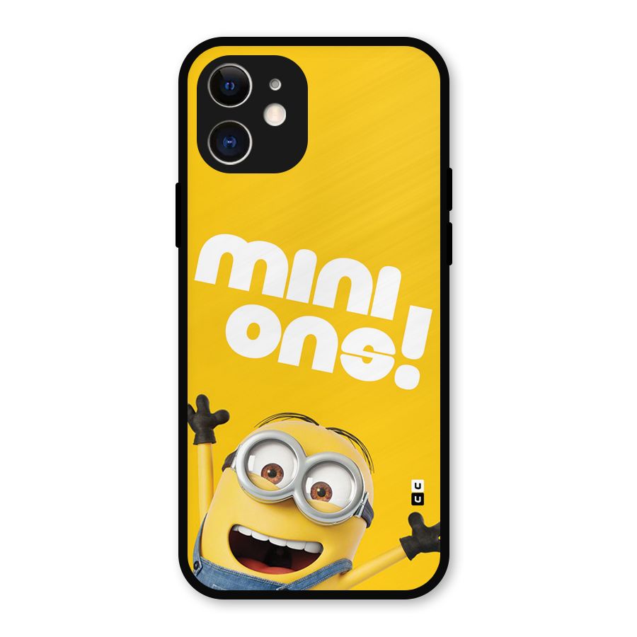 Happy Minion Metal Back Case for iPhone 12