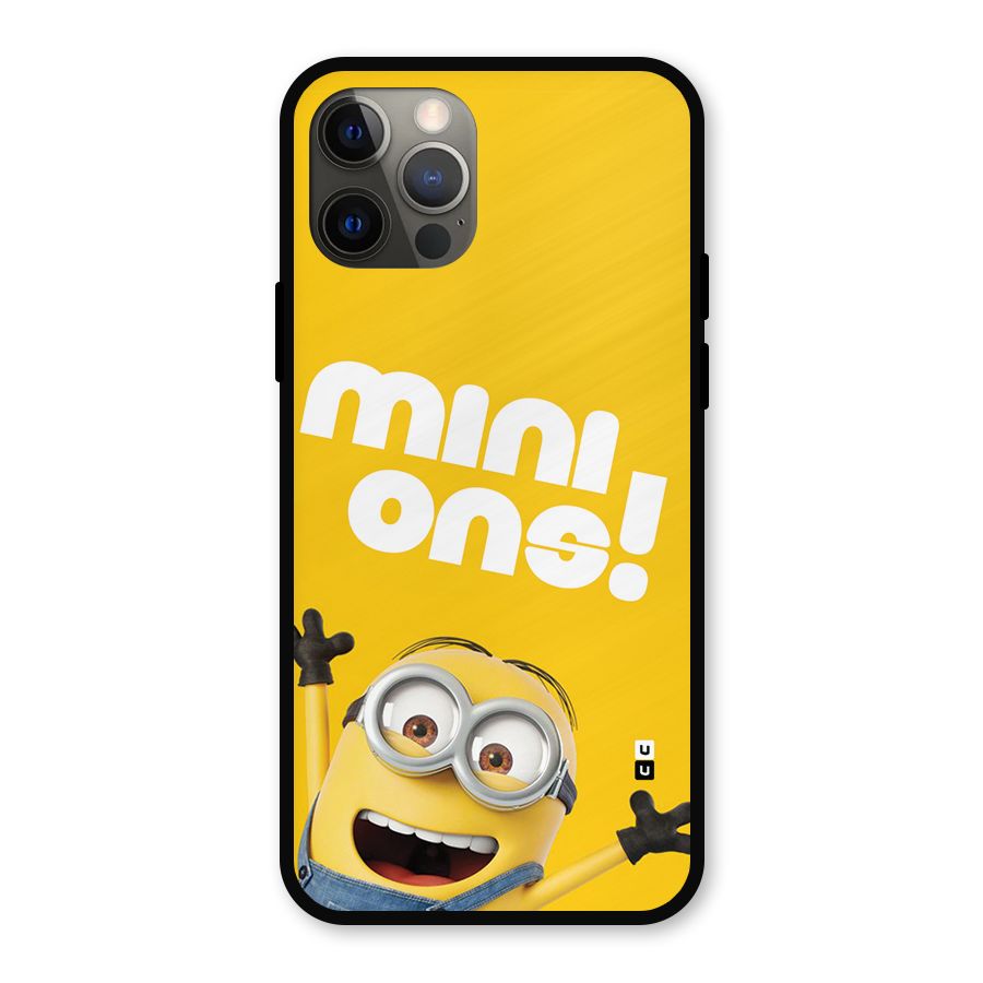 Happy Minion Metal Back Case for iPhone 12 Pro