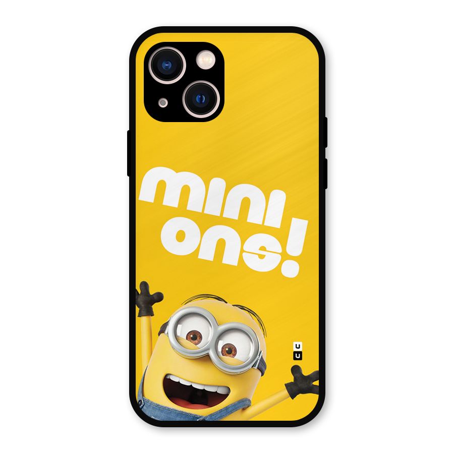 Happy Minion Metal Back Case for iPhone 13