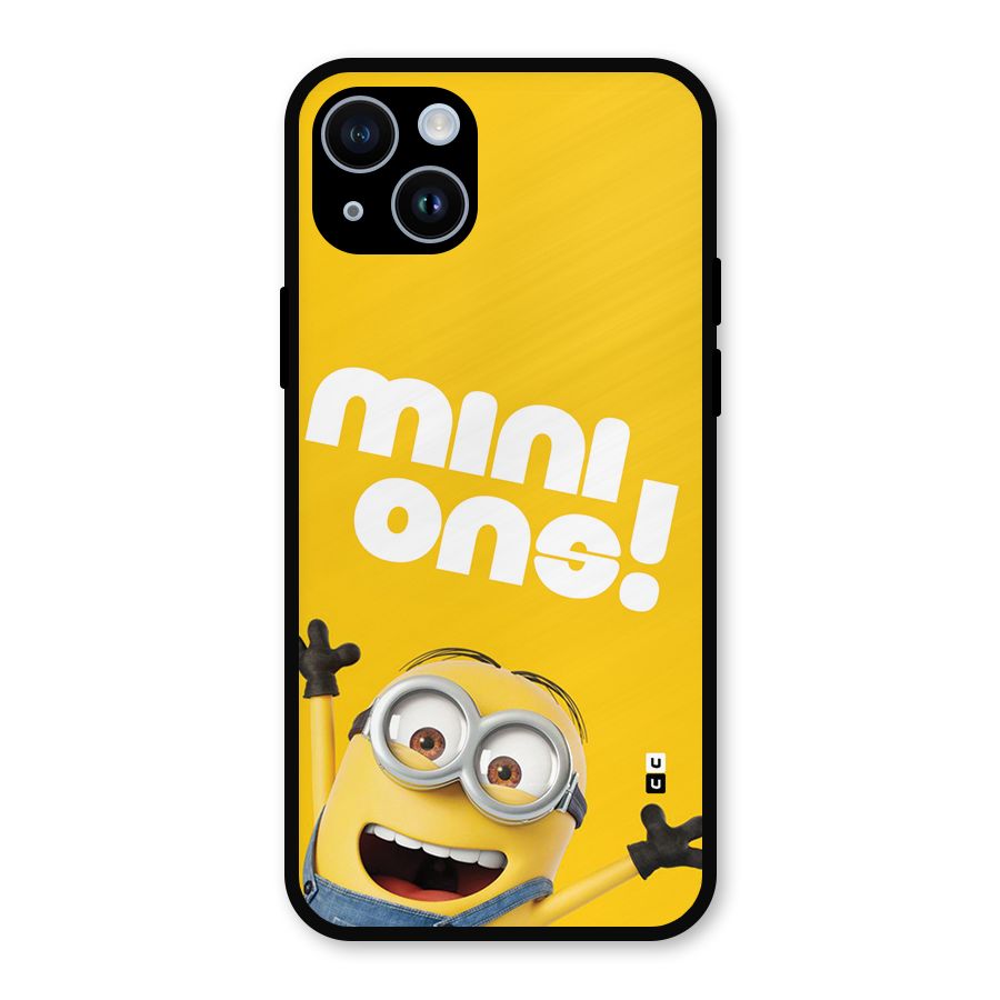 Happy Minion Metal Back Case for iPhone 14