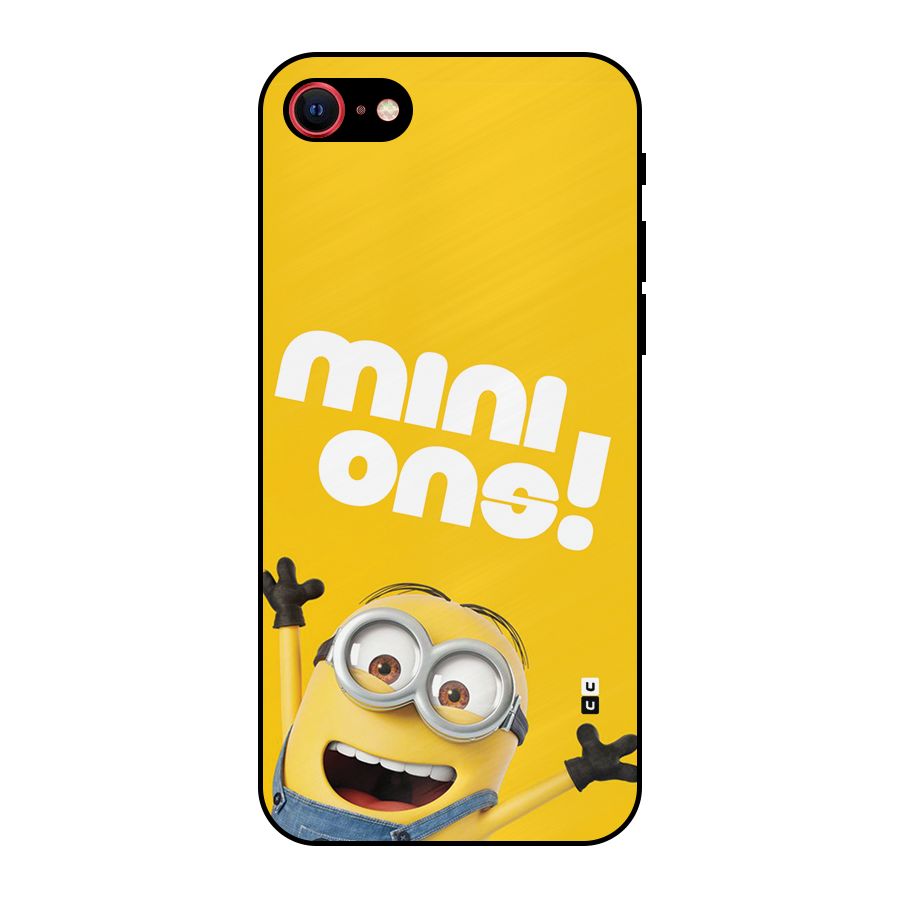 Happy Minion Metal Back Case for iPhone SE 2022