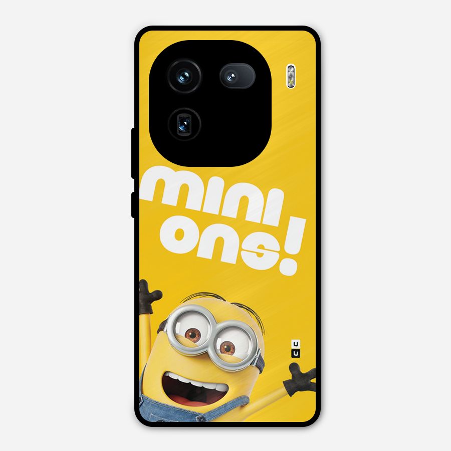 Happy Minion Metal Back Case for iQOO 12