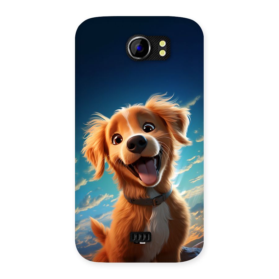Happy Puppy Back Case for Canvas 2 A110