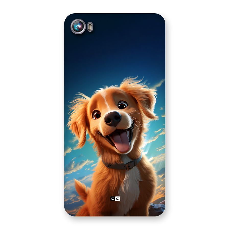 Happy Puppy Back Case for Canvas Fire 4 (A107)