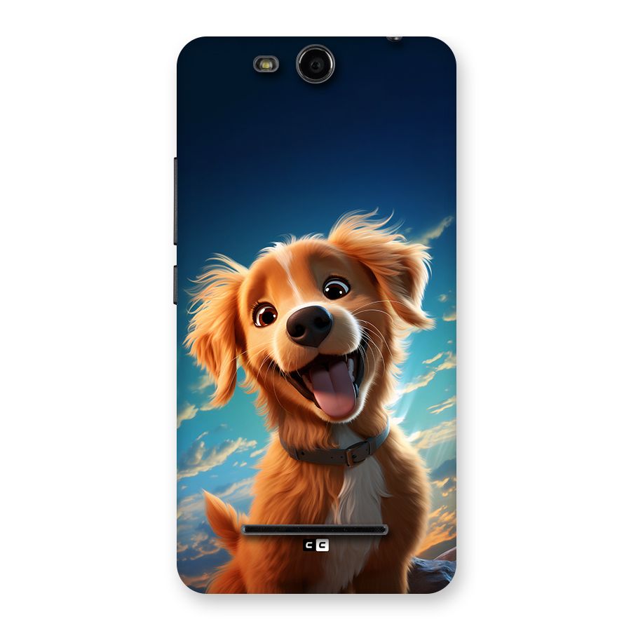 Happy Puppy Back Case for Canvas Juice 3 Q392