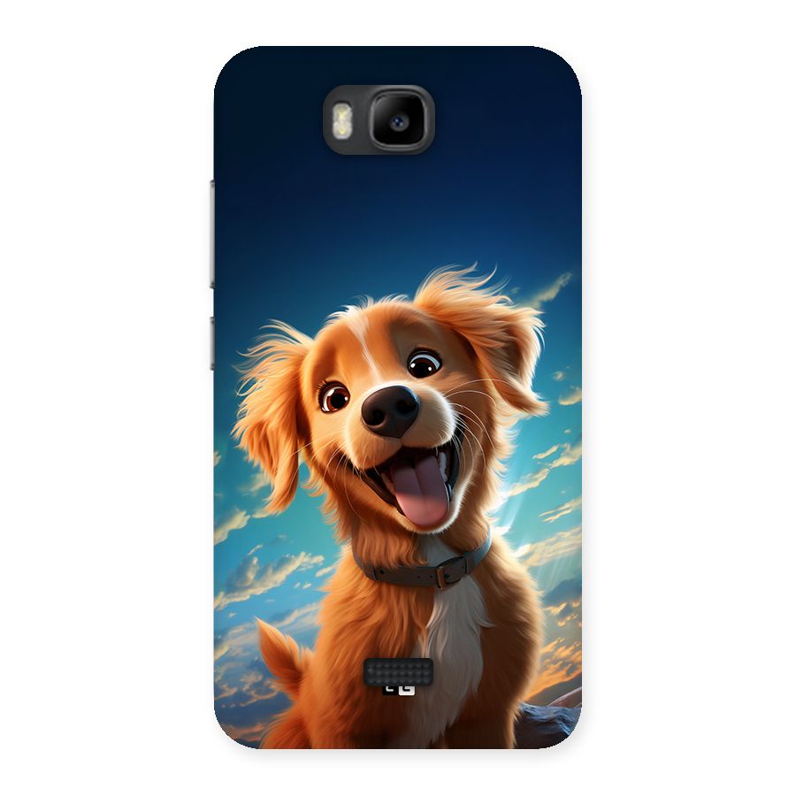 Happy Puppy Back Case for Honor Bee
