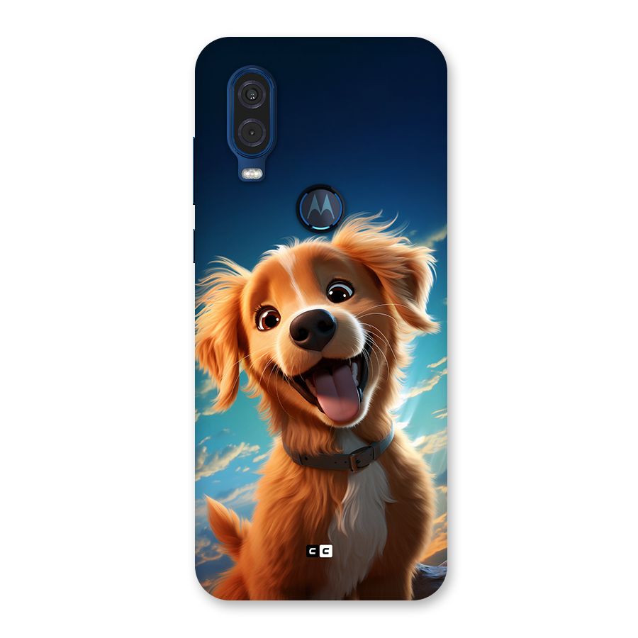 Happy Puppy Back Case for Motorola One Vision