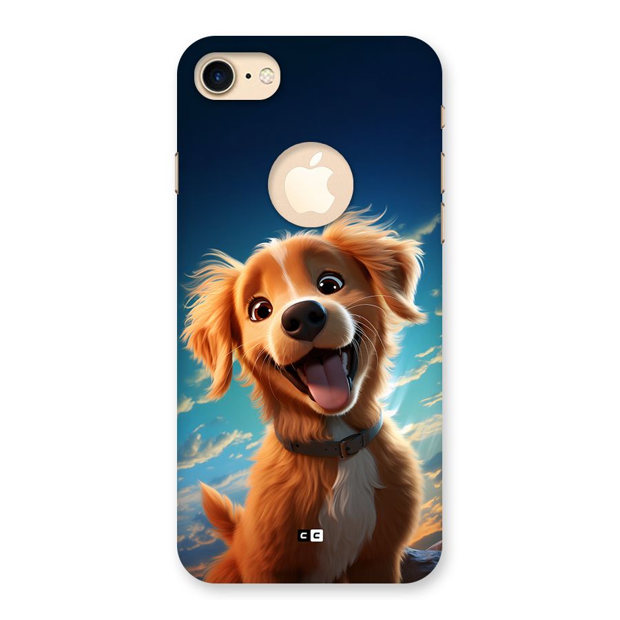 Happy Puppy Back Case for iPhone 7 Logo Cut