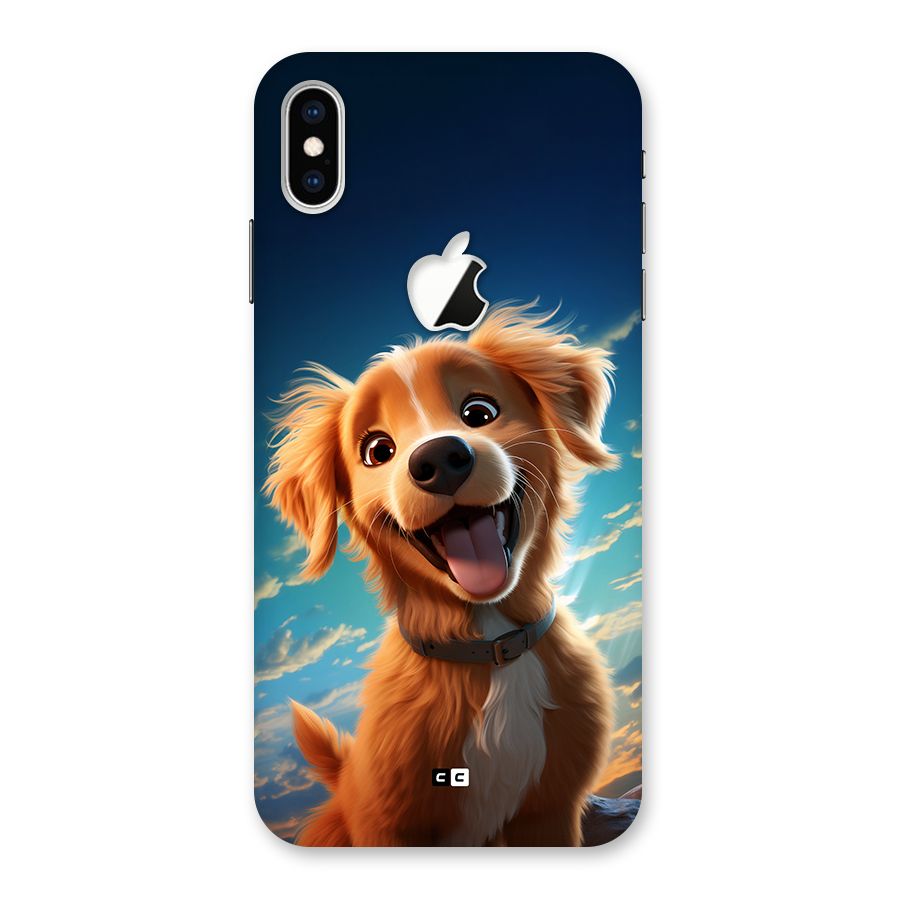 Happy Puppy Back Case for iPhone XS Max Apple Cut