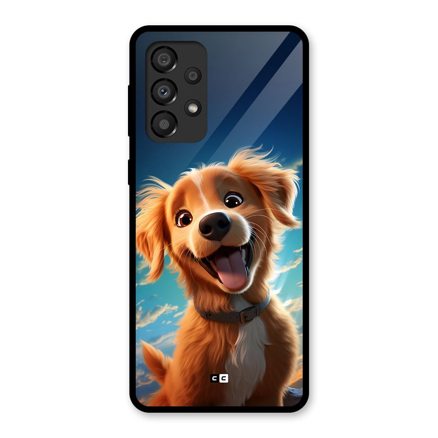 Happy Puppy Glass Back Case for Galaxy A33 5G