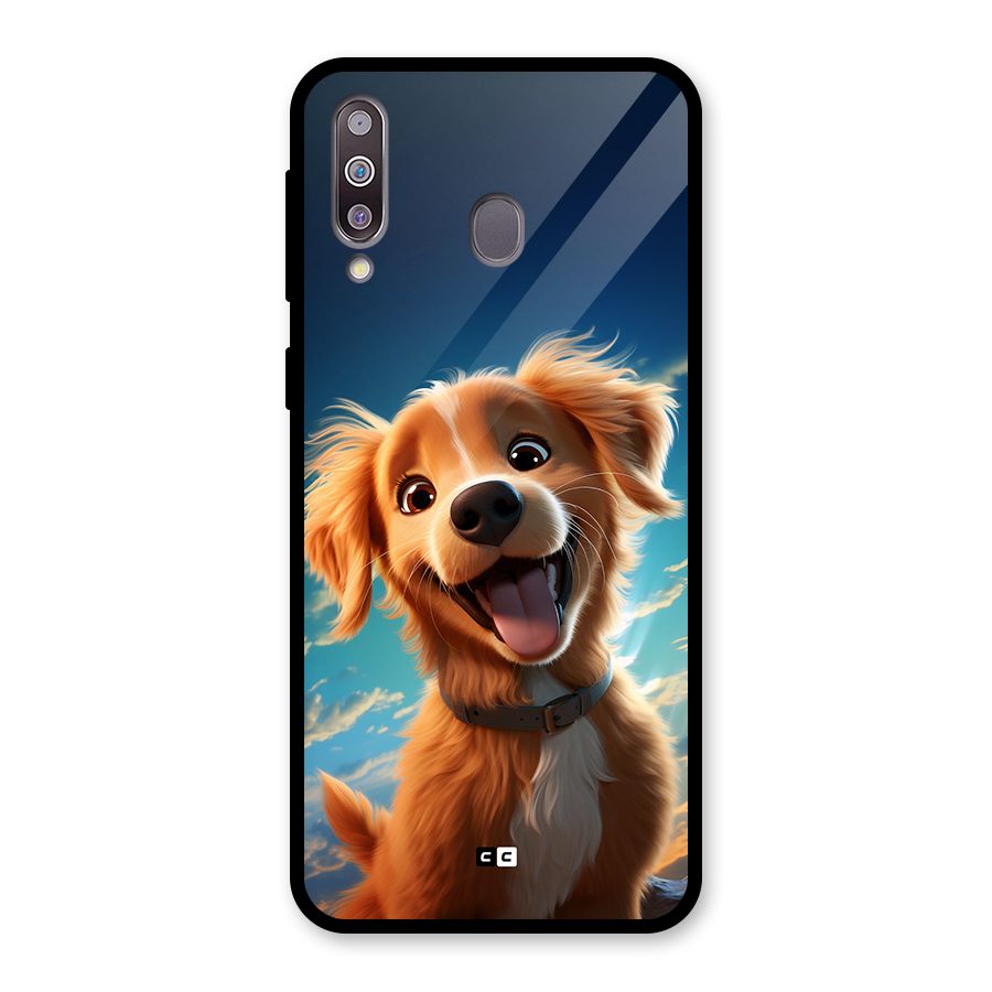 Happy Puppy Glass Back Case for Galaxy M30