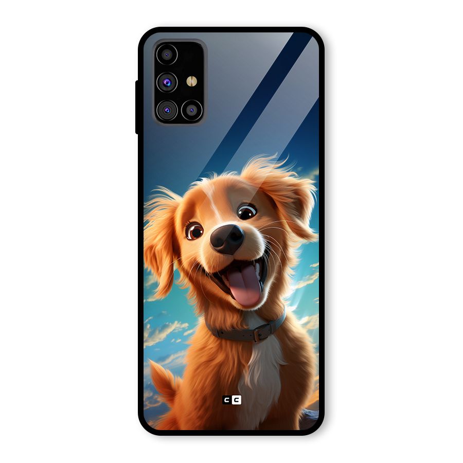 Happy Puppy Glass Back Case for Galaxy M31s