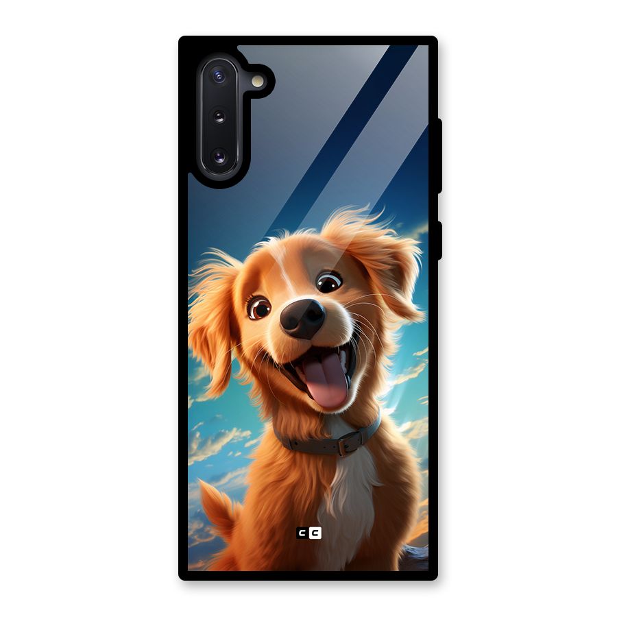 Happy Puppy Glass Back Case for Galaxy Note 10