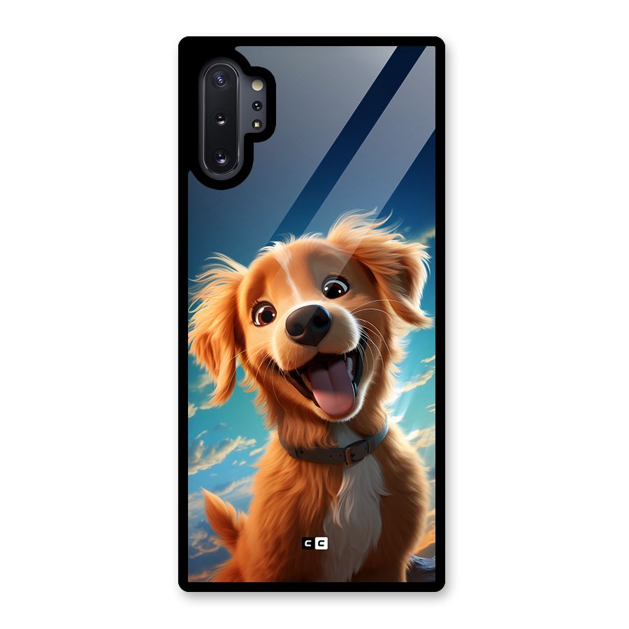 Happy Puppy Glass Back Case for Galaxy Note 10 Plus
