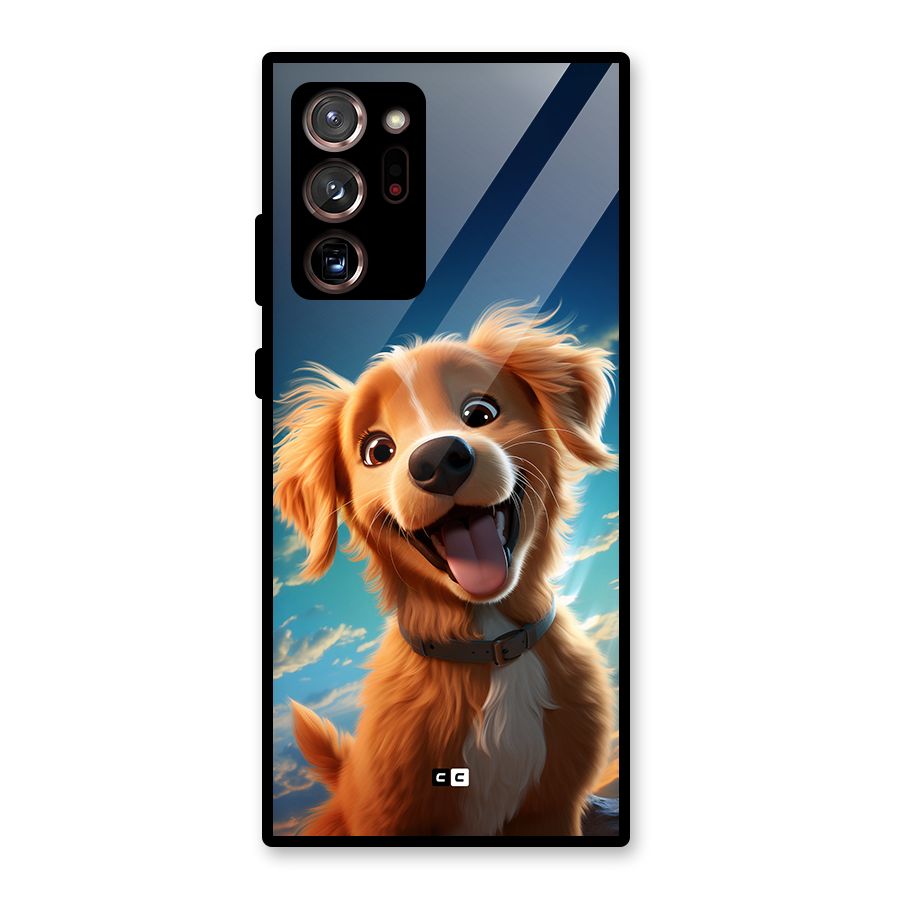Happy Puppy Glass Back Case for Galaxy Note 20 Ultra 5G