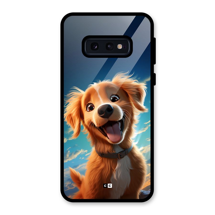 Happy Puppy Glass Back Case for Galaxy S10e