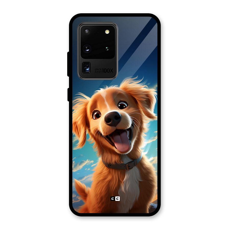 Happy Puppy Glass Back Case for Galaxy S20 Ultra
