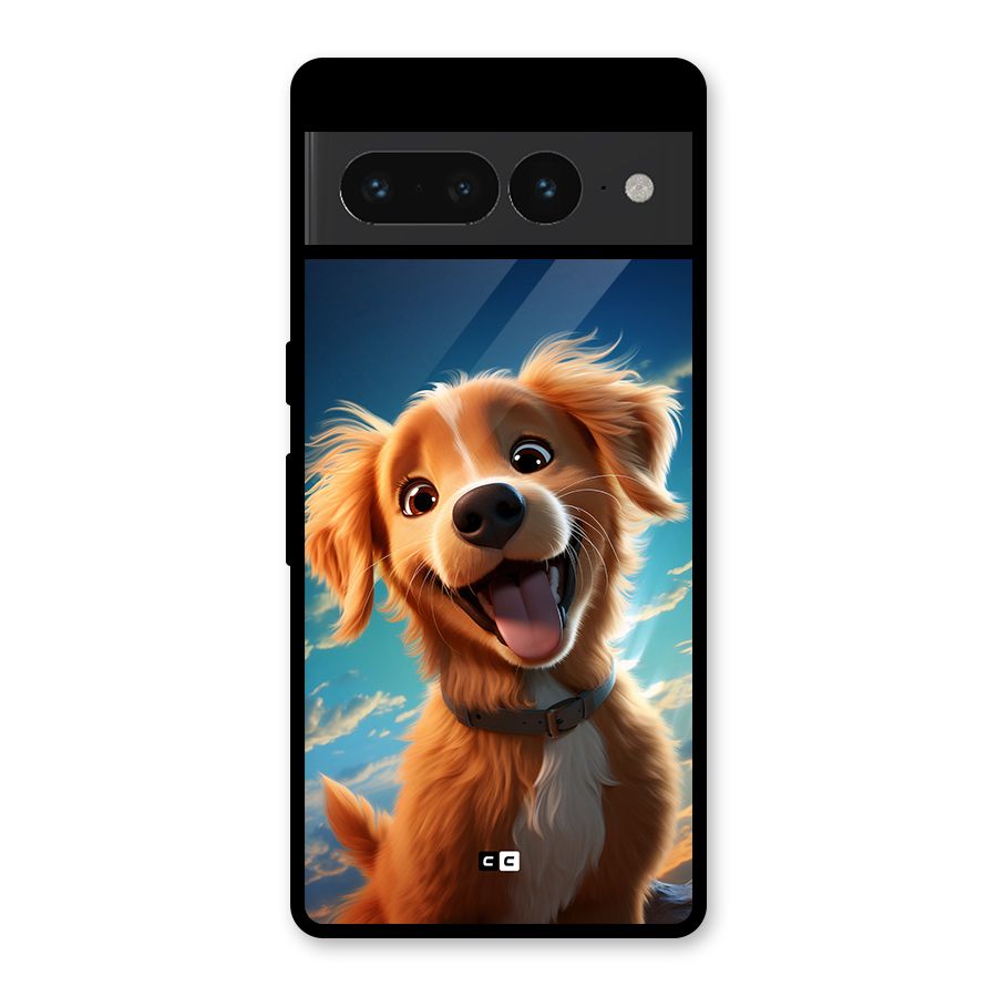 Happy Puppy Glass Back Case for Google Pixel 7 Pro