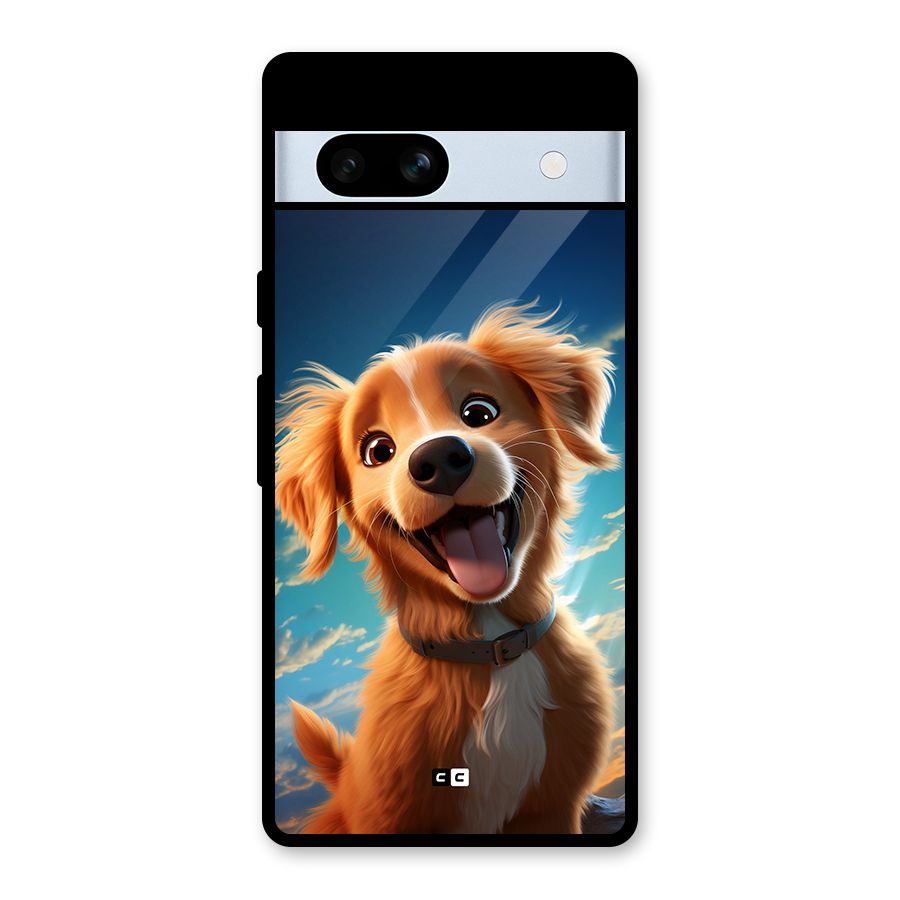 Happy Puppy Glass Back Case for Google Pixel 7a