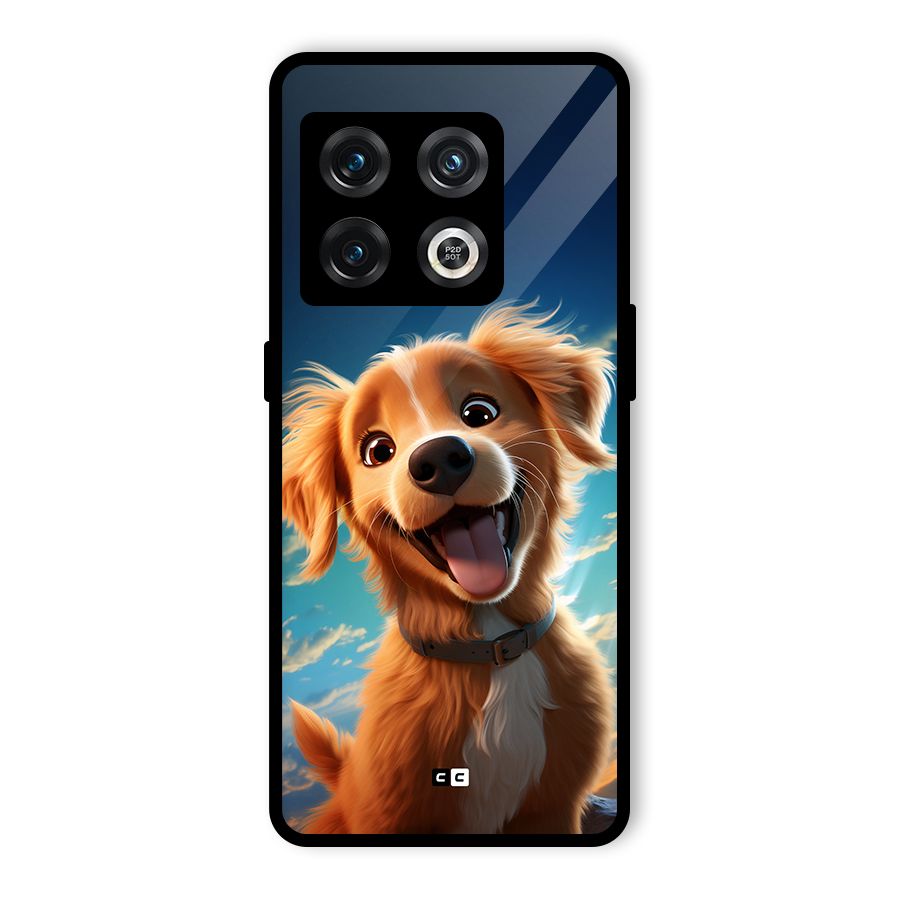 Happy Puppy Glass Back Case for OnePlus 10 Pro 5G