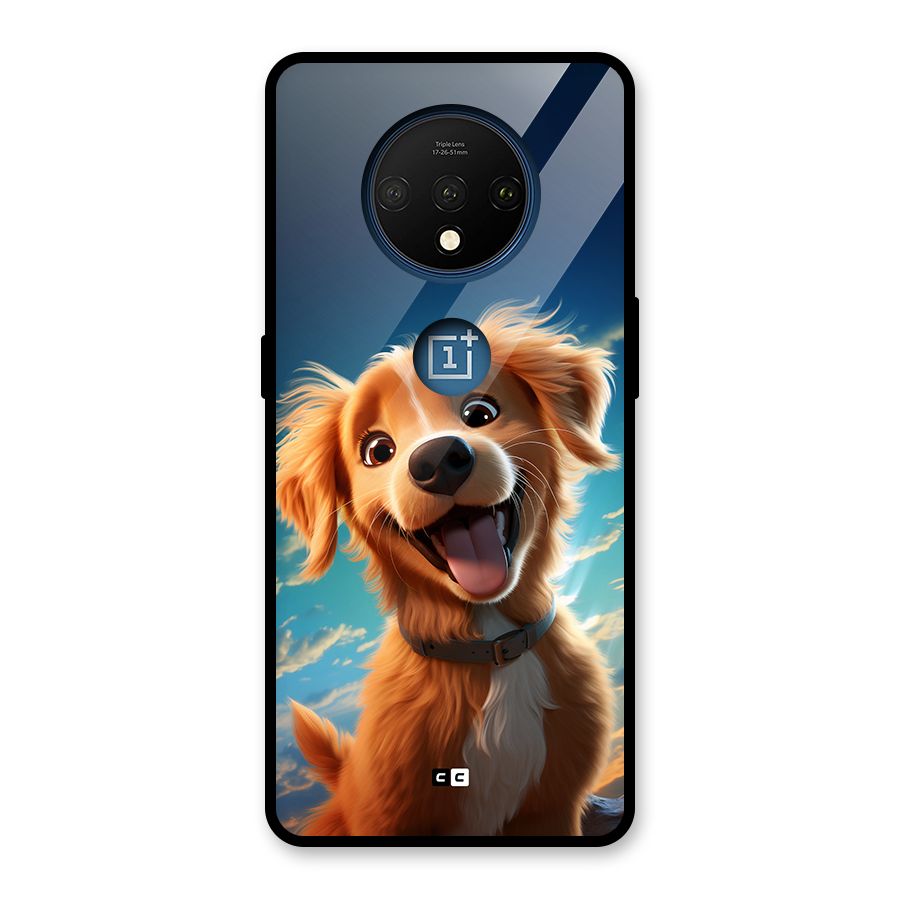 Happy Puppy Glass Back Case for OnePlus 7T
