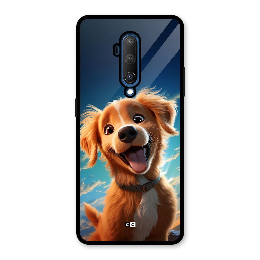 Happy Puppy Glass Back Case for OnePlus 7T Pro