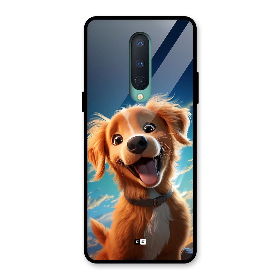 Happy Puppy Glass Back Case for OnePlus 8
