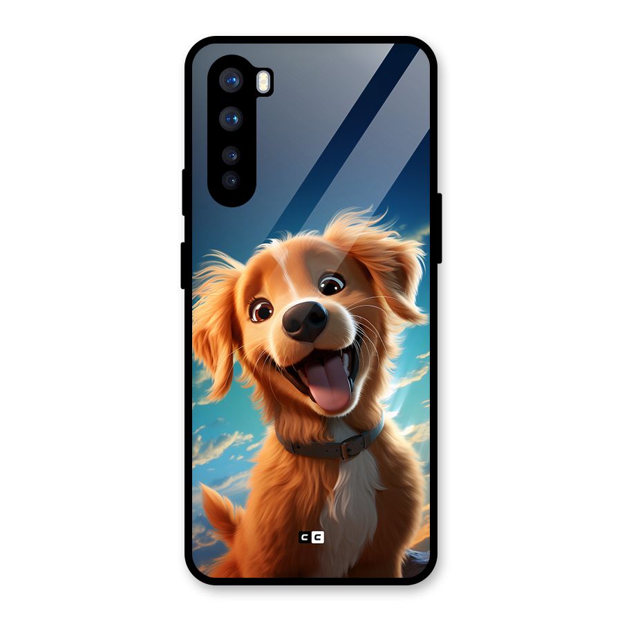 Happy Puppy Glass Back Case for OnePlus Nord