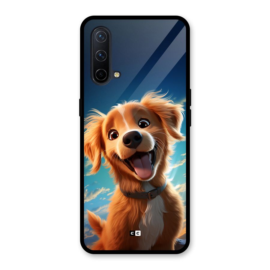 Happy Puppy Glass Back Case for OnePlus Nord CE 5G