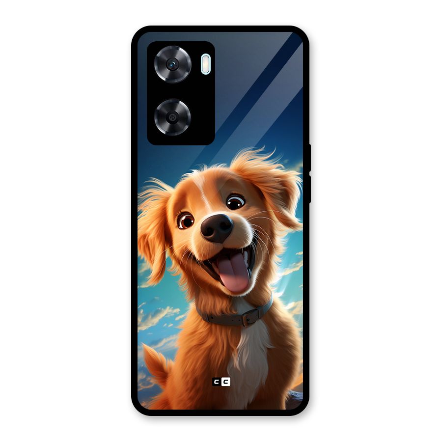 Happy Puppy Glass Back Case for Oppo A77