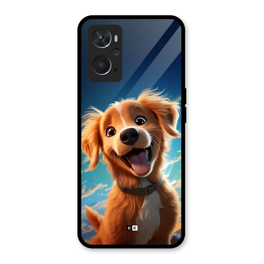 Happy Puppy Glass Back Case for Oppo K10 4G