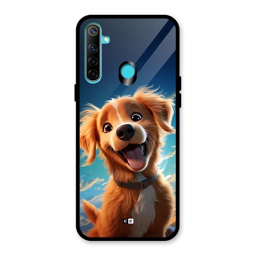 Happy Puppy Glass Back Case for Realme 5i