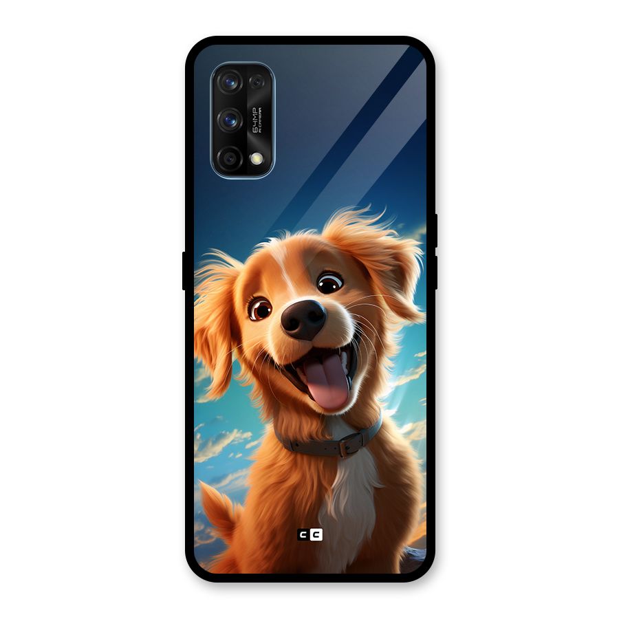 Happy Puppy Glass Back Case for Realme 7 Pro