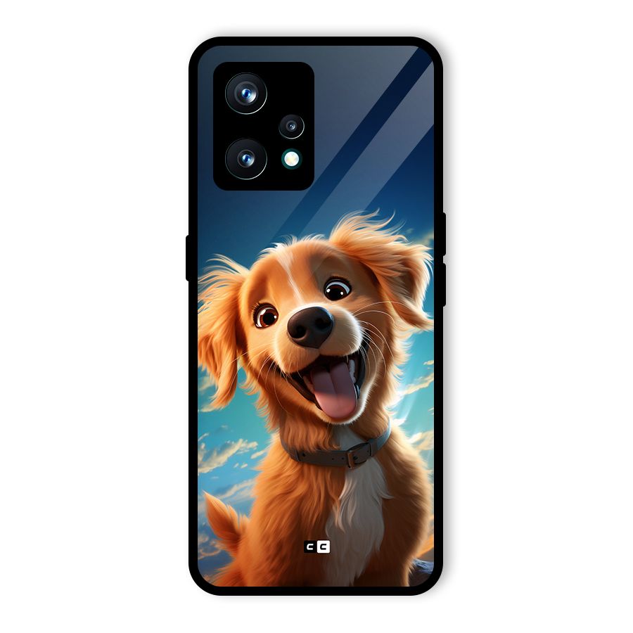 Happy Puppy Glass Back Case for Realme 9 Pro Plus 5G
