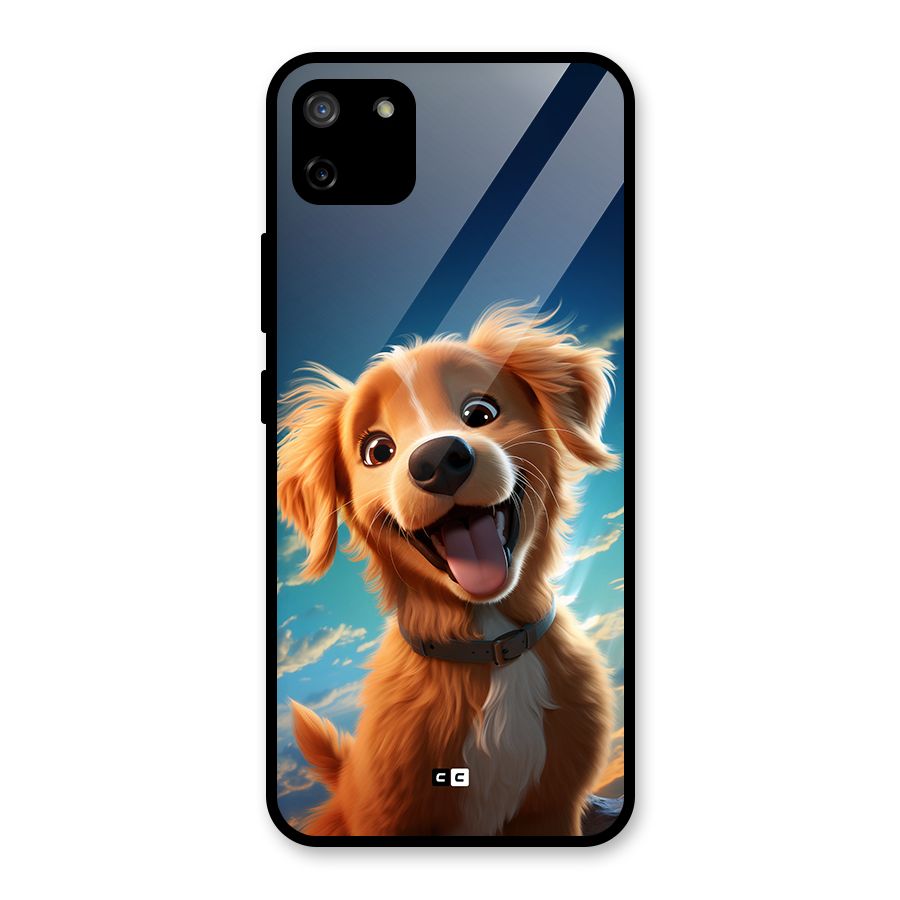 Happy Puppy Glass Back Case for Realme C11