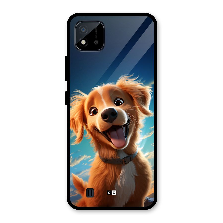 Happy Puppy Glass Back Case for Realme C11 2021