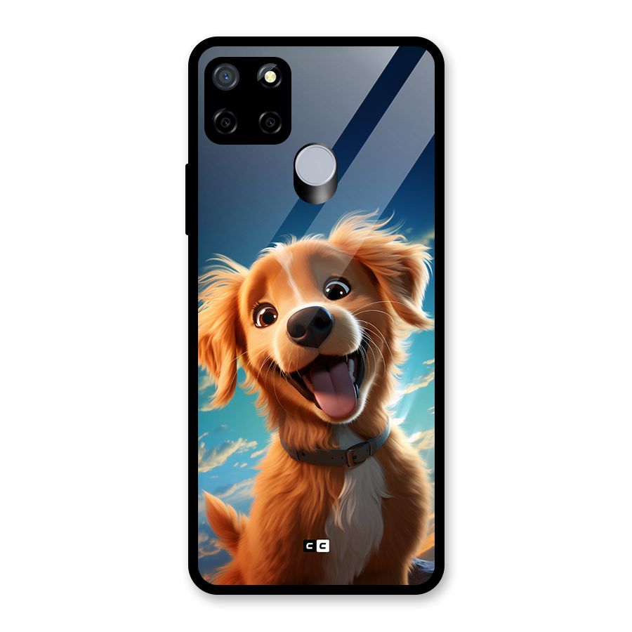 Happy Puppy Glass Back Case for Realme C12
