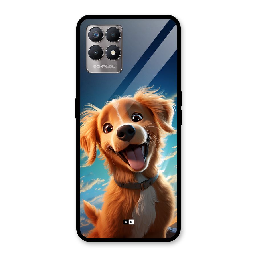Happy Puppy Glass Back Case for Realme Narzo 50