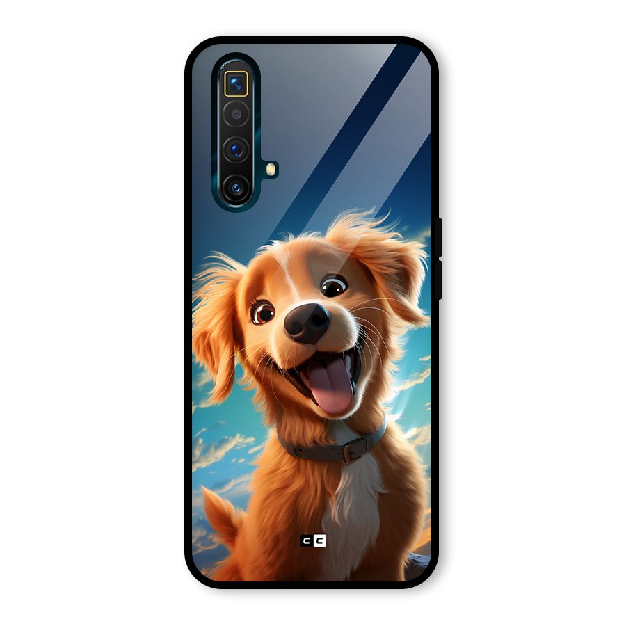 Happy Puppy Glass Back Case for Realme X3