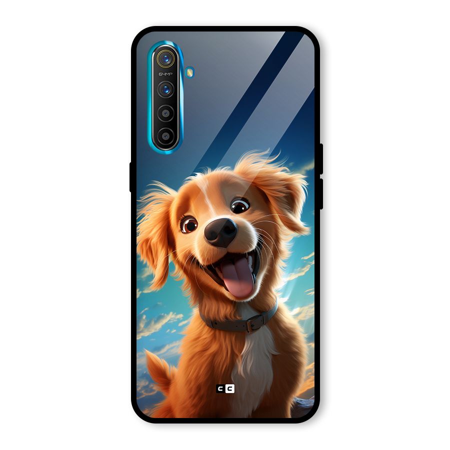 Happy Puppy Glass Back Case for Realme XT