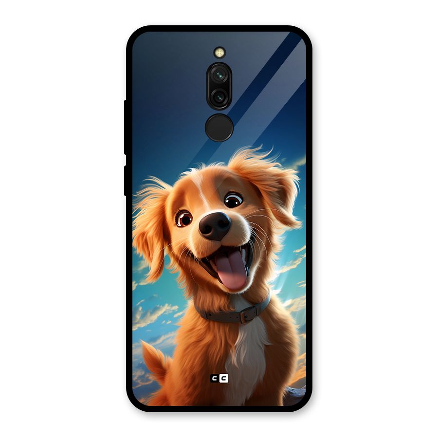 Happy Puppy Glass Back Case for Redmi 8