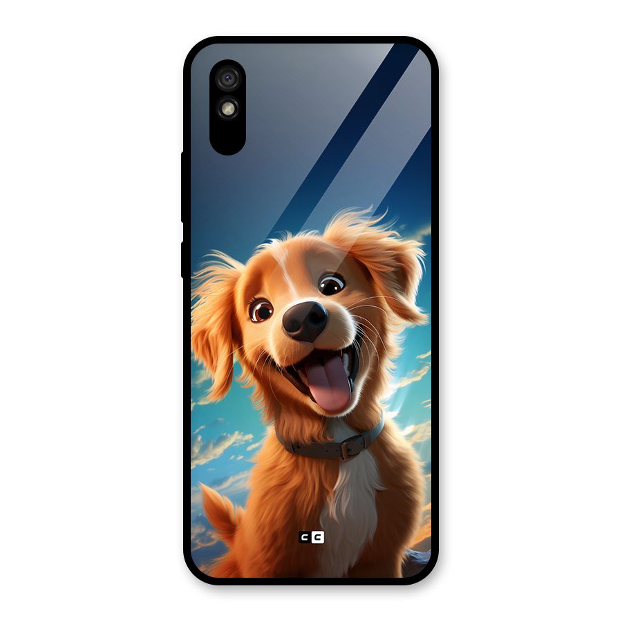 Happy Puppy Glass Back Case for Redmi 9A