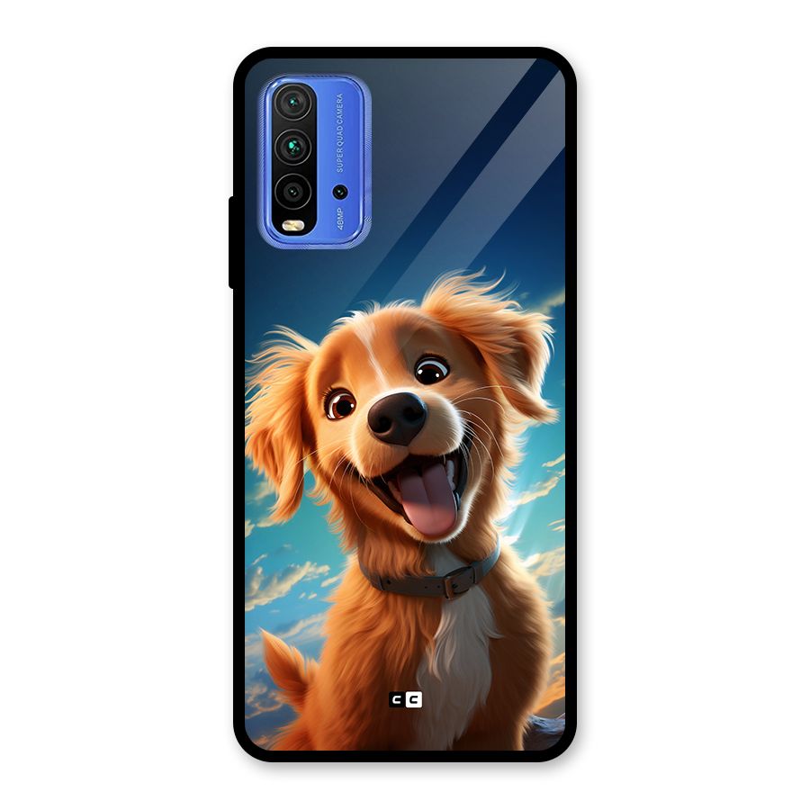 Happy Puppy Glass Back Case for Redmi 9 Power