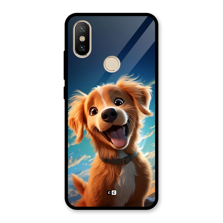 Happy Puppy Glass Back Case for Redmi A2