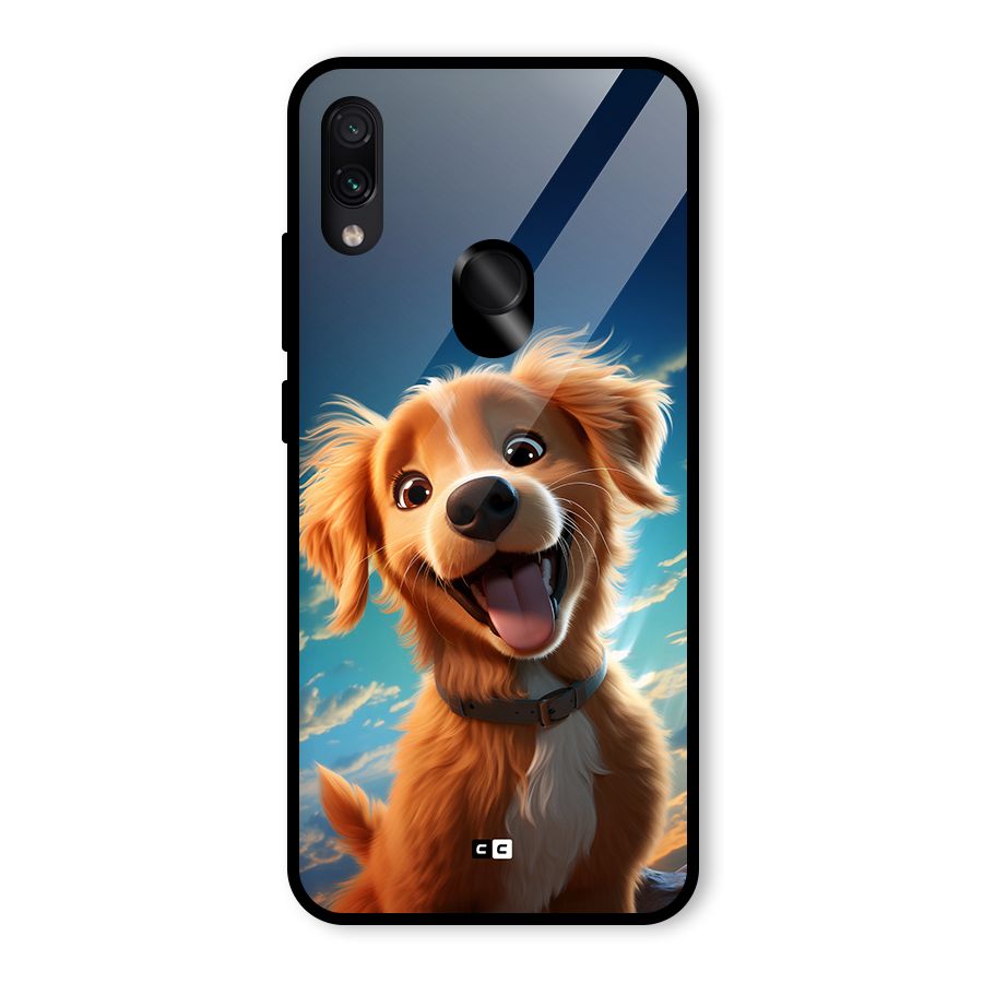 Happy Puppy Glass Back Case for Redmi Note 7 Pro