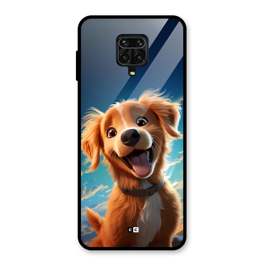 Happy Puppy Glass Back Case for Redmi Note 9 Pro