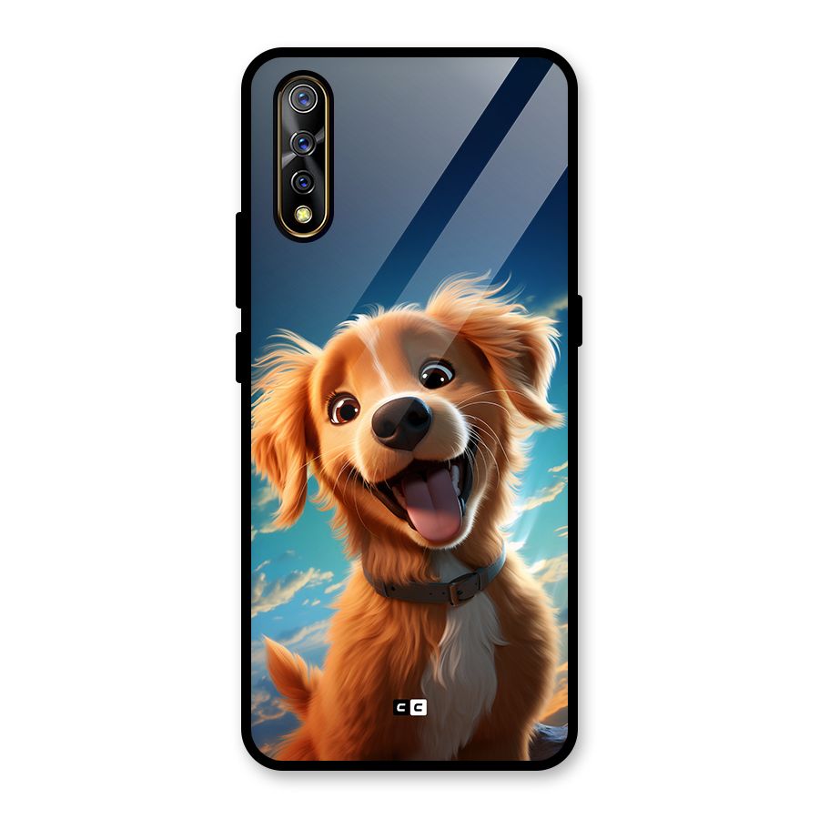 Happy Puppy Glass Back Case for Vivo S1